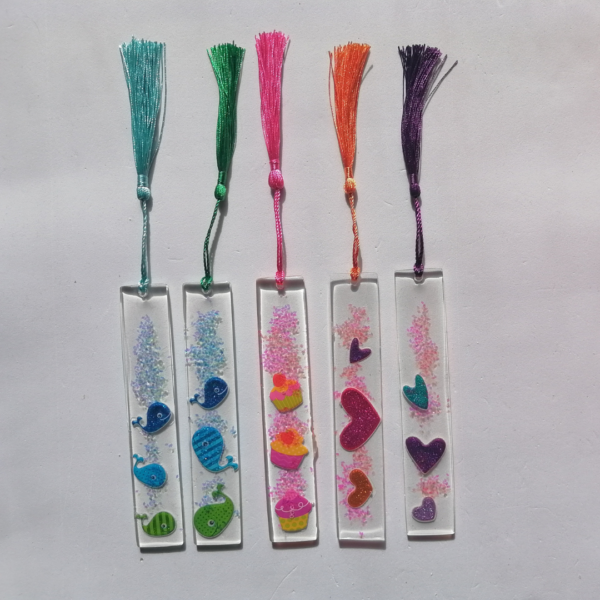 Segnalibro "Glitter" in resina