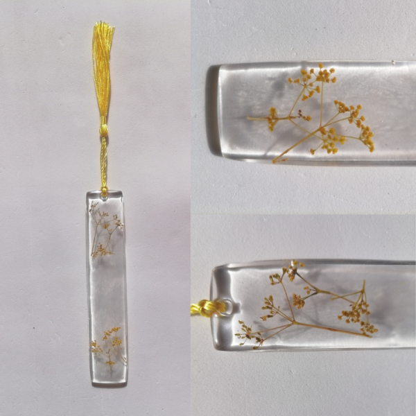 Segnalibro "Petali di fiori" in resina - immagine 4