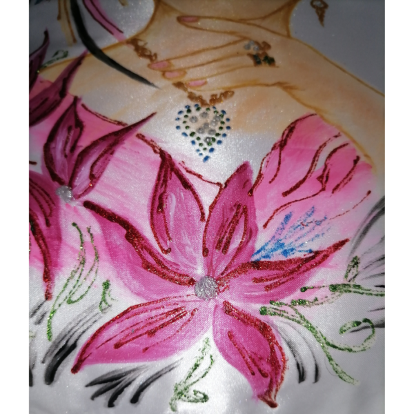 Cuscino "Ballerina di Charleston" dipinto a mano - immagine 6