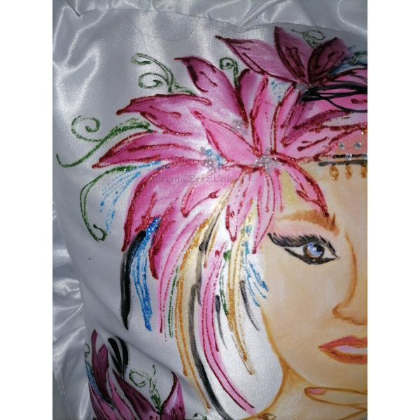 Cuscino "Ballerina di Charleston" dipinto a mano - immagine 2