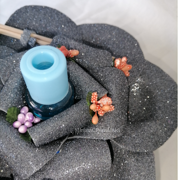 Profumatore "Rosa grigio glitter" - immagine 2