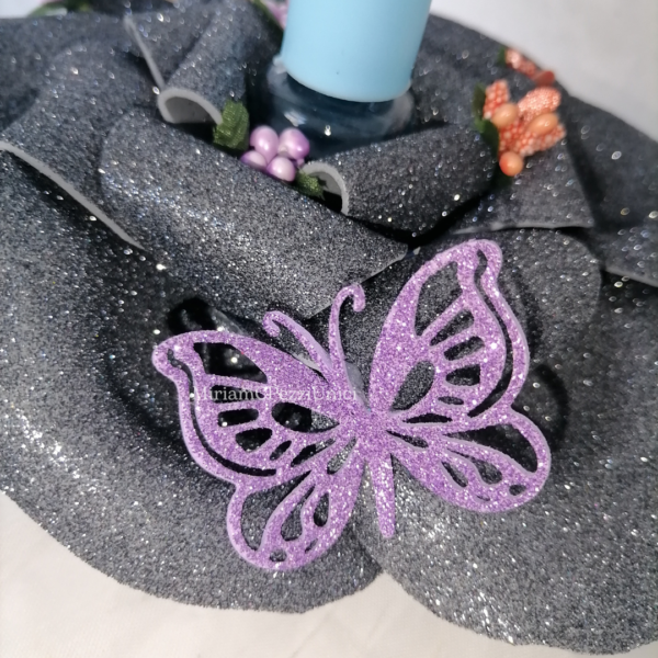 Profumatore "Rosa grigio glitter" - immagine 3