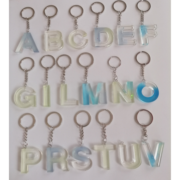 Iniziale in resina colori semitrasparenti vari