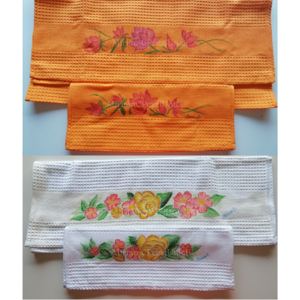 Set Asciugamani 1+1 nido d'ape