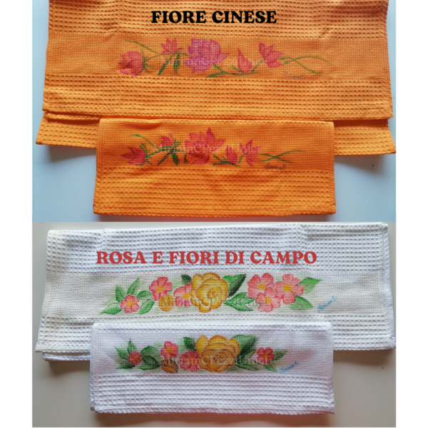 Set Asciugamani 1+1 nido d'ape - immagine 2