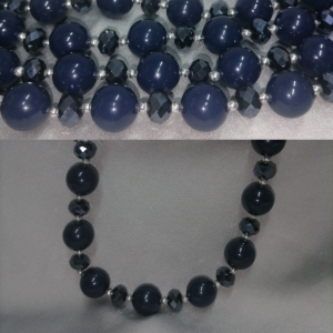 Collana lunga color blu