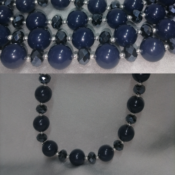 Collana lunga color blu