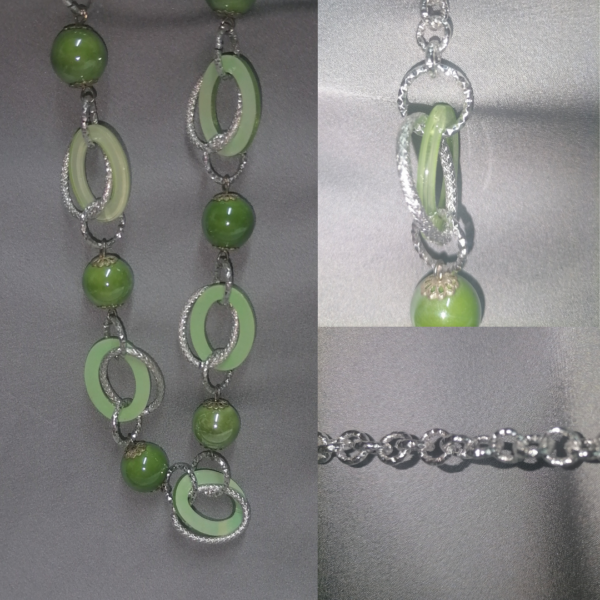 Collana lunga verde - immagine 2
