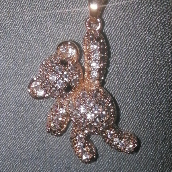 Girocollo orsetto con strass e cuore punto luce - immagine 2
