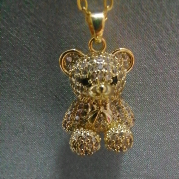 Girocollo orsetto con strass e cuore punto luce - immagine 4