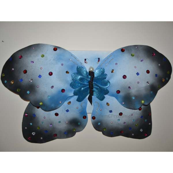 Tela con farfalla gigante a rilievo fommy con punti luce