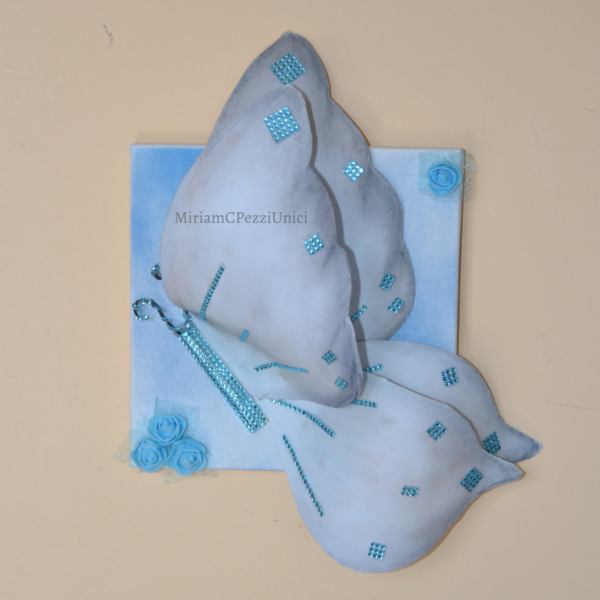 Tela con farfalla a rilievo fommy con punti luce
