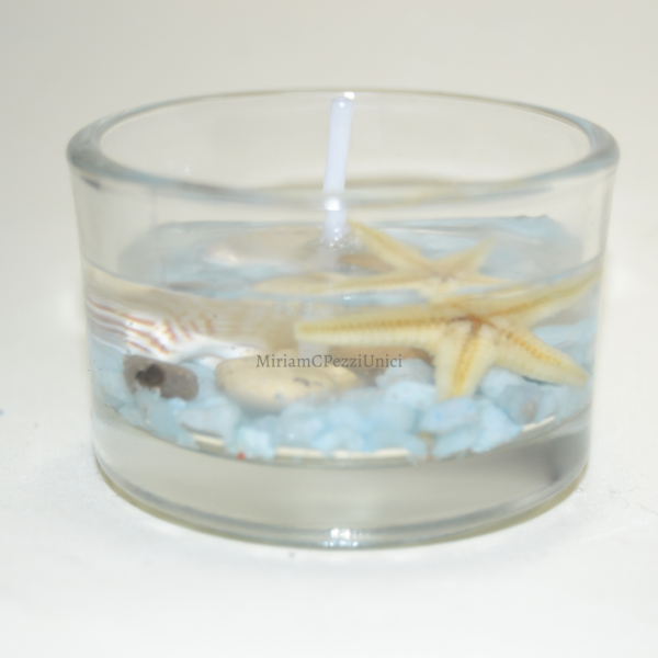 Piccole candele gel tema mare - immagine 2