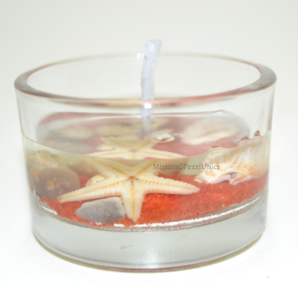 Piccole candele gel tema mare - immagine 4