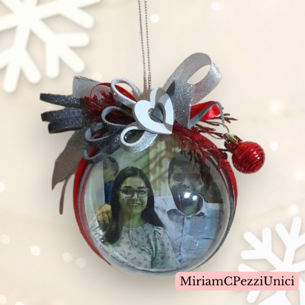 Pallina di Natale, Personalizzata artigianale. inviaci la tua foto