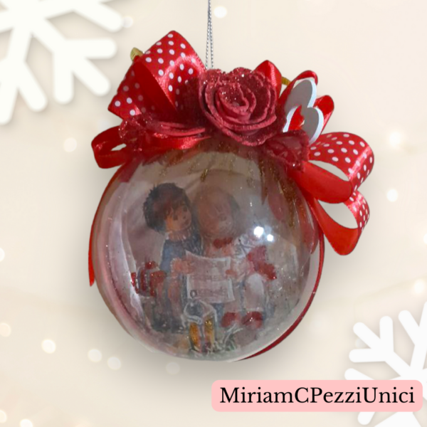 Pallina di Natale realizzata a mano